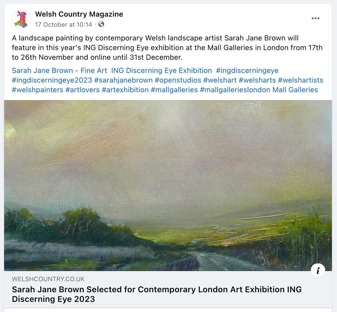 "Sarah Jane Brown Selected for Contemporary London Art Exhibition ING Discerning Eye 2023"