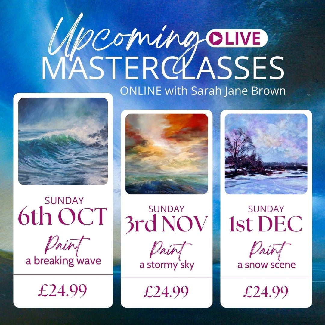 Save the dates and join me for a LIVE Online Masterclass!