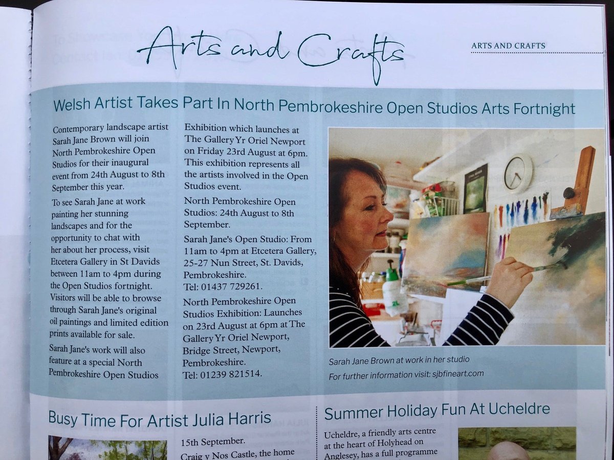 "Welsh artist takes part in North Pembrokeshire Open Studios Arts Fortnight"