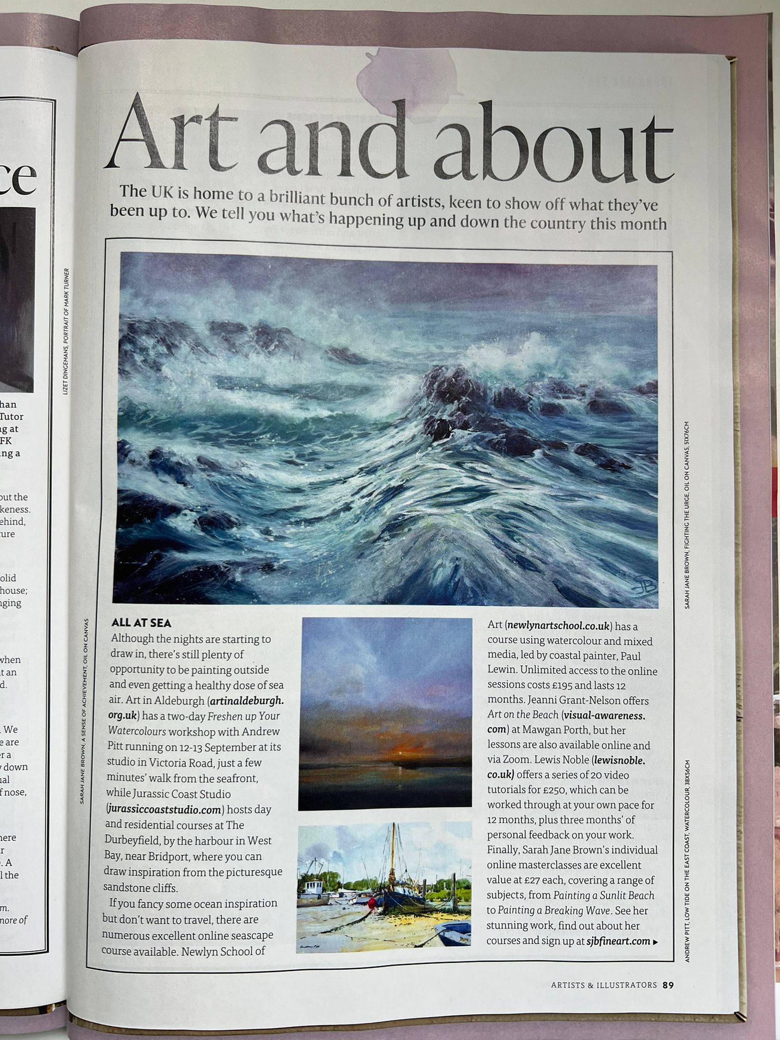 Featured in Artists & Illustrators magazine: Art and about
