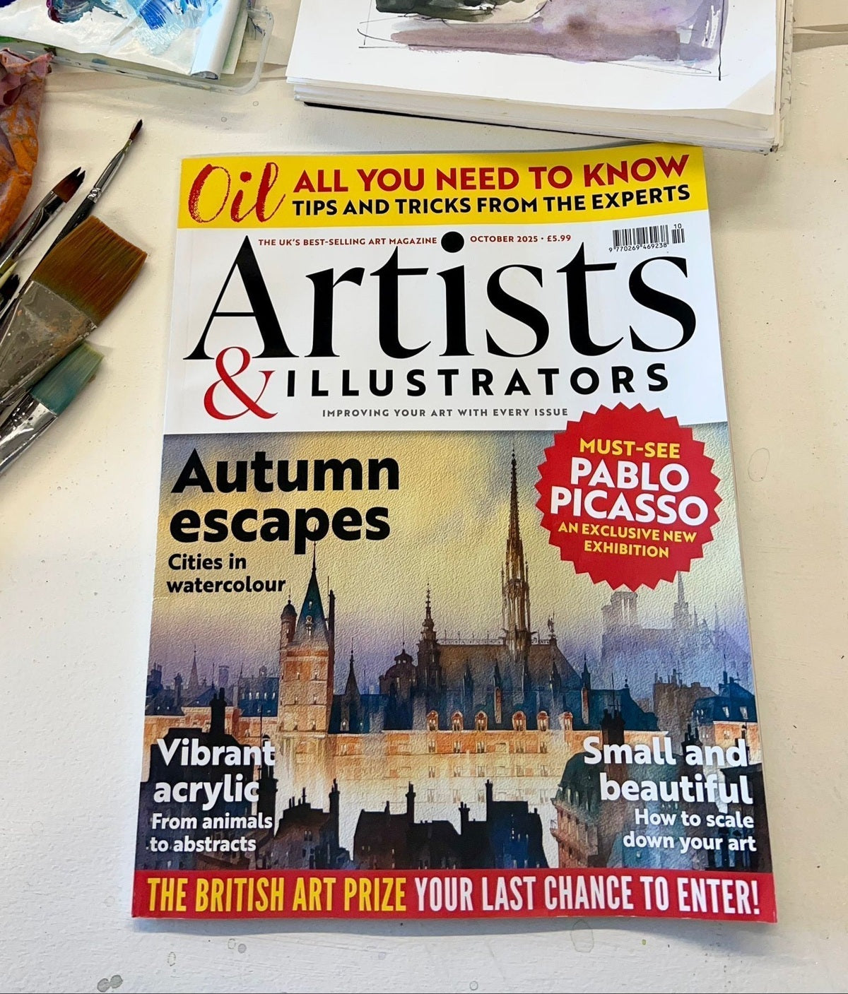 'In the Studio' feature in October Artists & Illustrators Magazine