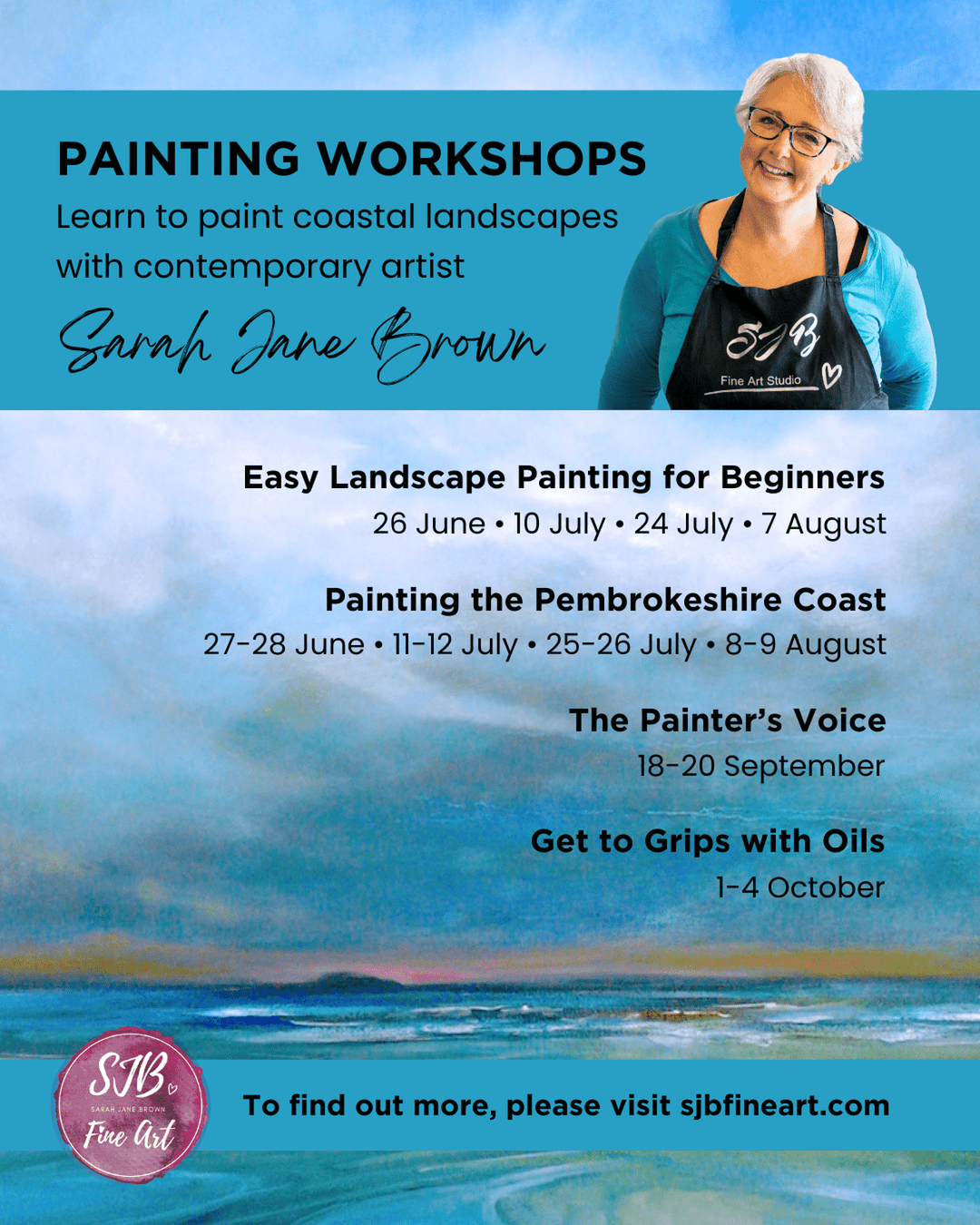 Learn to paint coastal landscapes at my Pembrokeshire studio