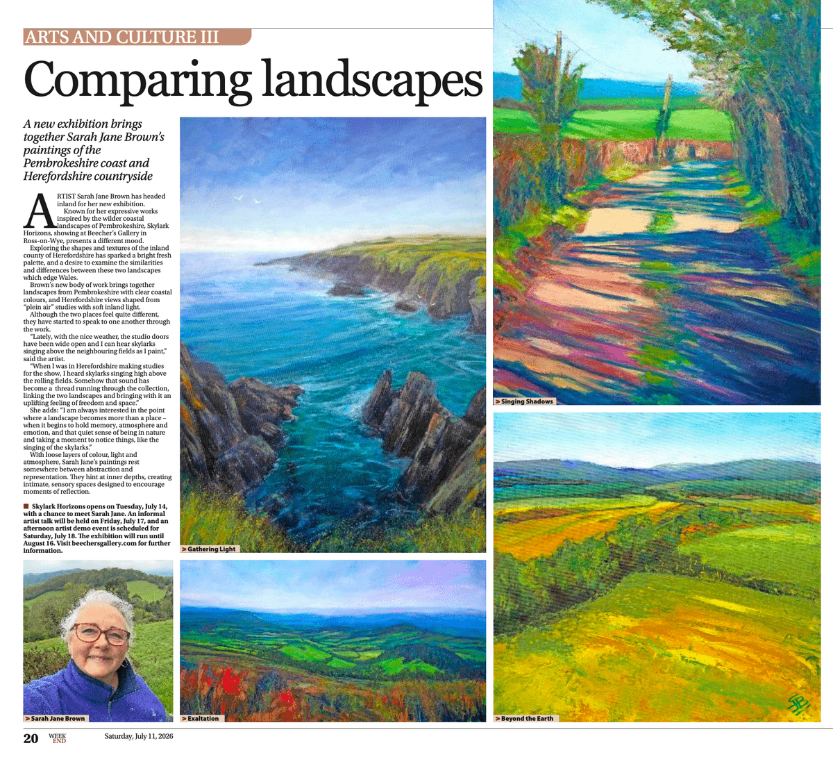 In Western Mail Weekend magazine: Comparing Landscapes