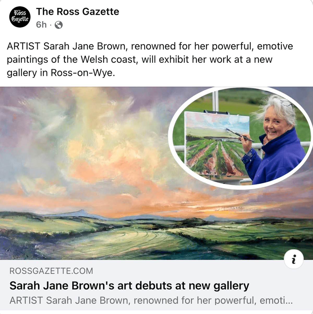 Sarah Jane Brown's art debuts at new gallery