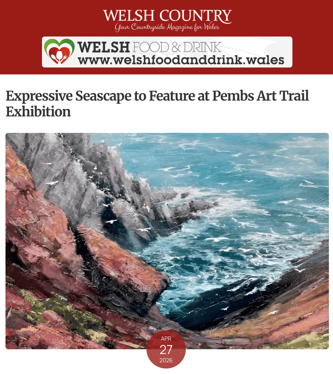 In Welsh Country Magazine: 'Expressive seascape to feature at Pembs Art Trail Exhibition'