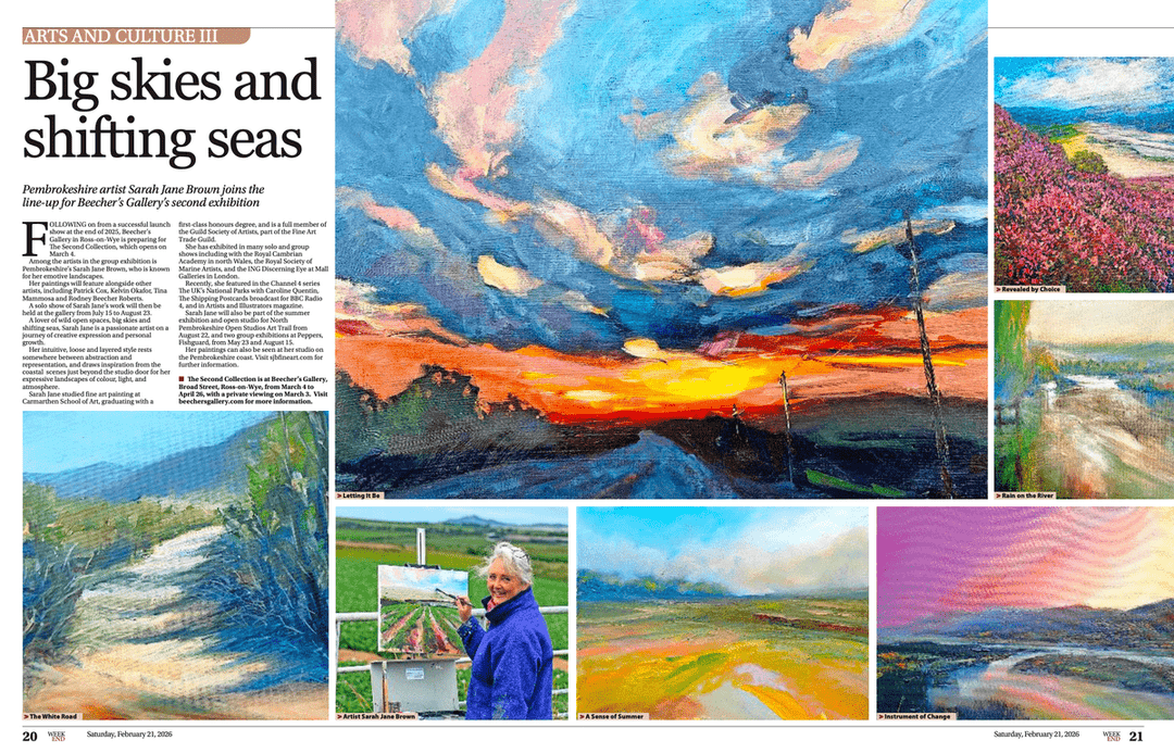 Feature in Western Mail's Weekend magazine: Big skies and shifting seas