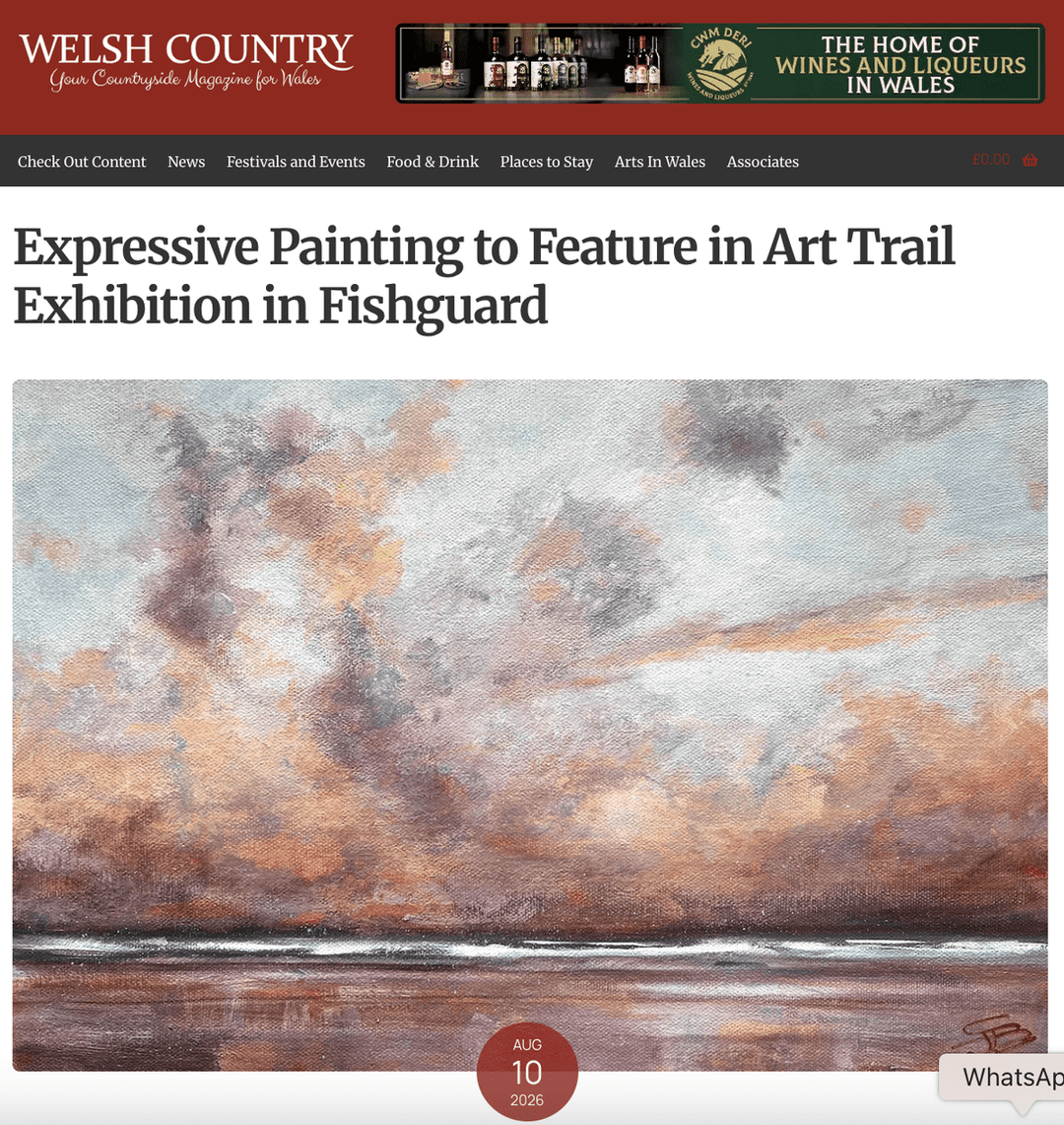 In Welsh Country Magazine: Expressive Painting to Feature in Art Trail Exhibition in Fishguard