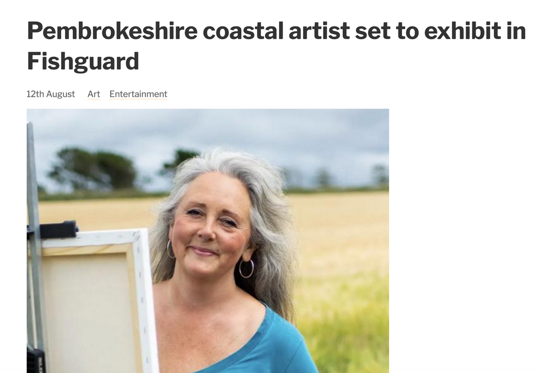 In the Western Telegraph: Pembrokeshire coastal artist set to exhibit in Fishguard