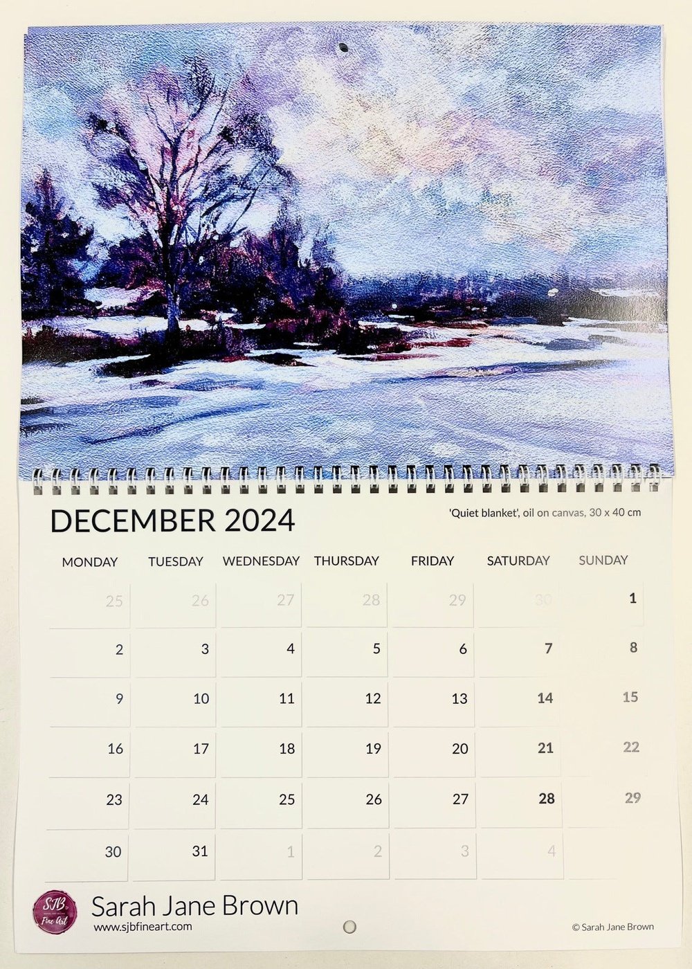 2024 Calendar SJB Fine Art