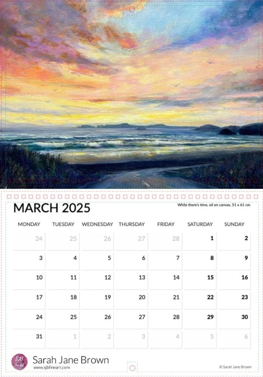 2025 Calendar SJB Fine Art