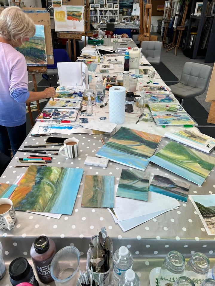 developing work in the studio
