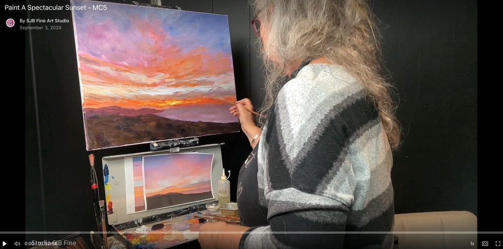 Online Masterclass #5 - Paint A Spectacular Sunset SJB Fine Art